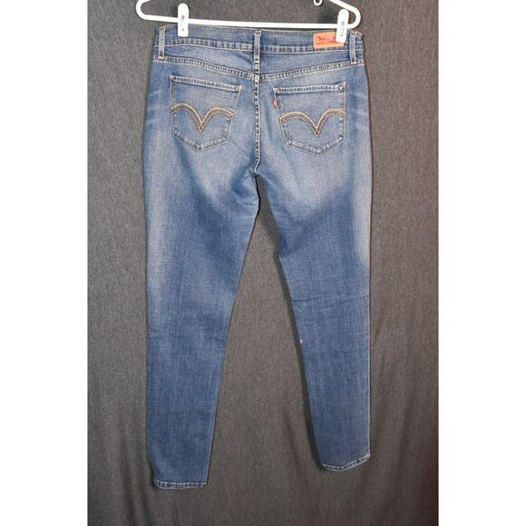 Levi's 524 Skinny Women's 9M (29x32) Distressed Light Wash Denim Jeans - Picture 3 of 10